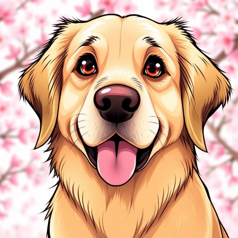 Pet portrait in Anime / Manga style