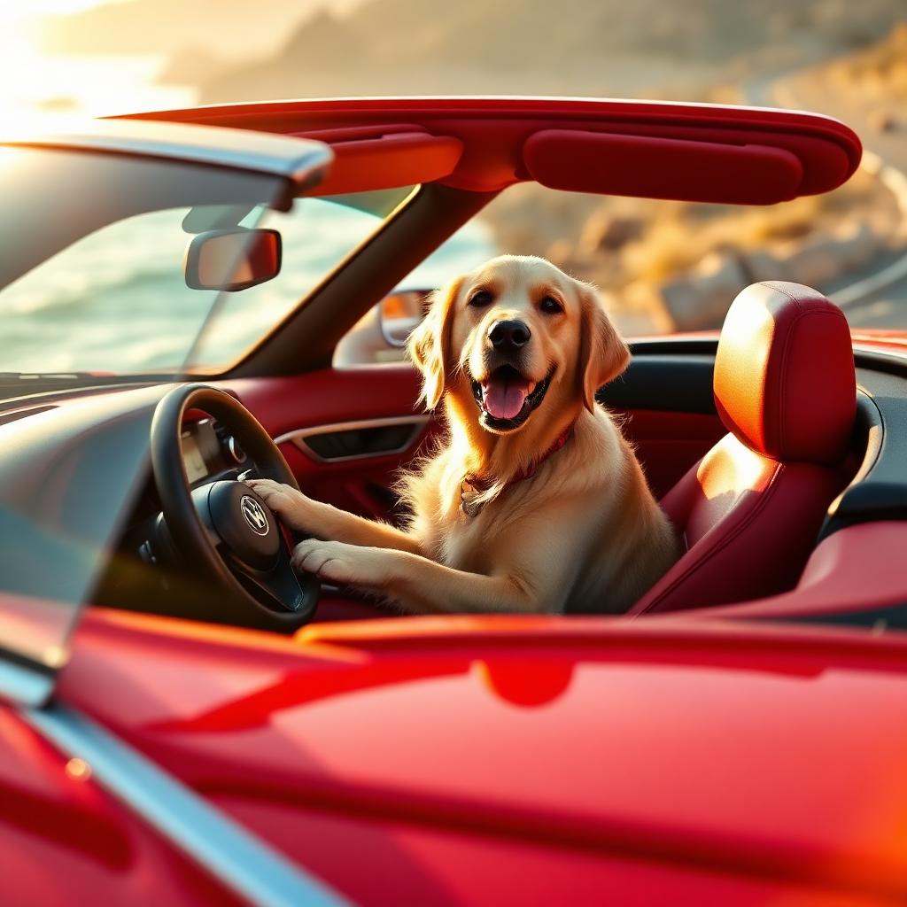 Pet portrait in the Sports Car scene