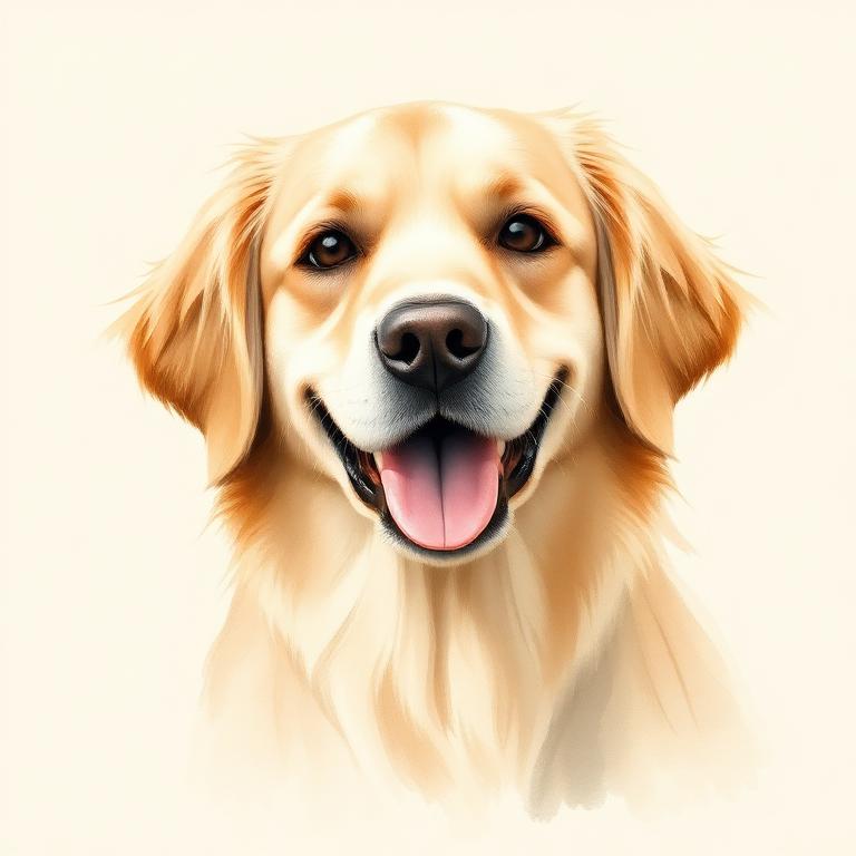 Pet portrait in Watercolor style